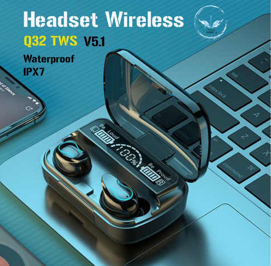 هدست ورزشی ضد آب Q32 TWS مدل Wireless earbud V5.1