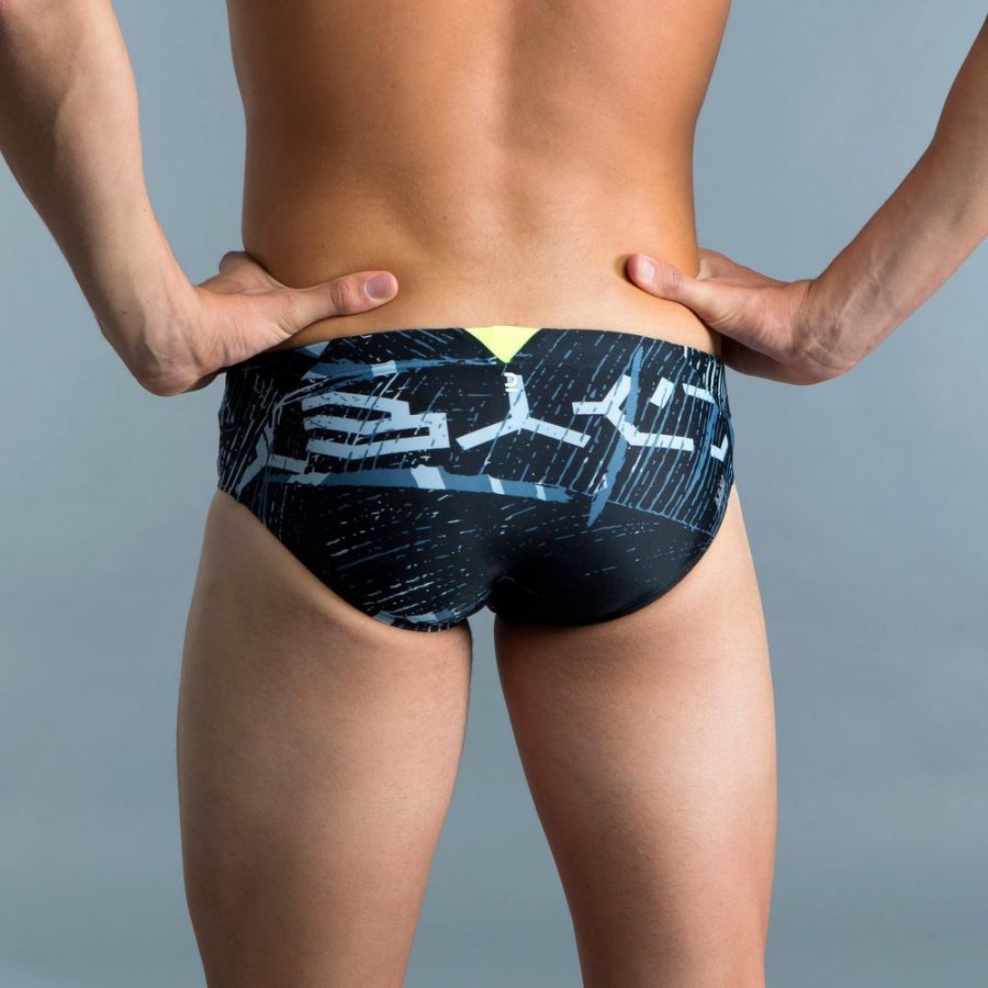 مایو اسلیپ مردانه Nabaiji مدل Men's swimming trunks swim briefs 900 print - koli grey
