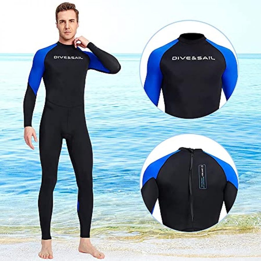 راشگارد مردانه Dive & Sail مدل Full Body Rash Guard Scuba Skin Thin Wetsuit