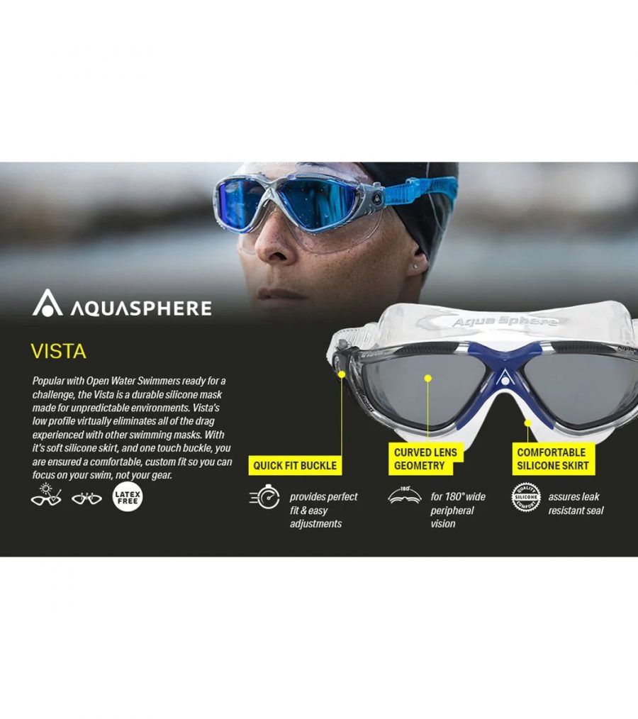 عینک شنا AquaSphere مدل Vista Clear Lens Mask