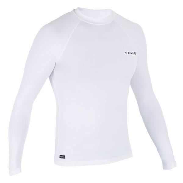 راشگارد آستین بلند Olaian مدل Long Sleeve T-Shirt white unisex