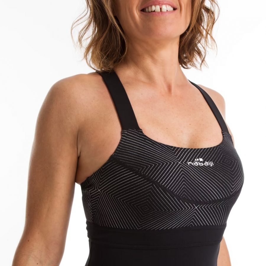 جمر شنا زنانه Nababiji مدل Aquabiking Jammer Swimsuit Anna Black Square