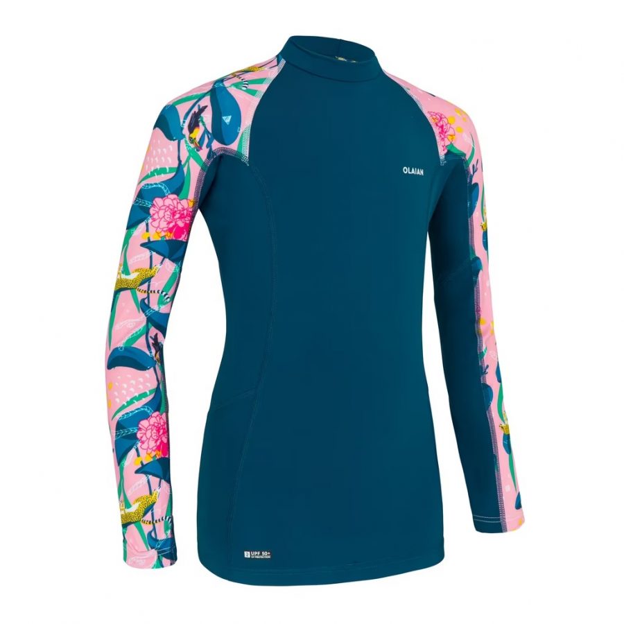 Decathlon Olaian Girl's Long Sleeve Peony Sun Top