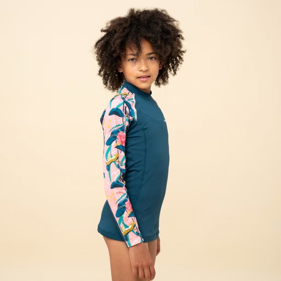 Decathlon Olaian Girl's Long Sleeve Peony Sun Top