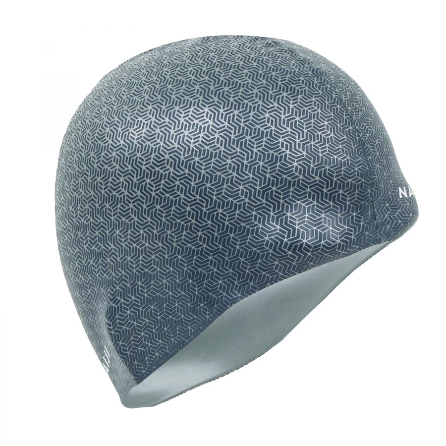 کلاه شنا Nabaiji مدل Silicone 500 print geo light grey