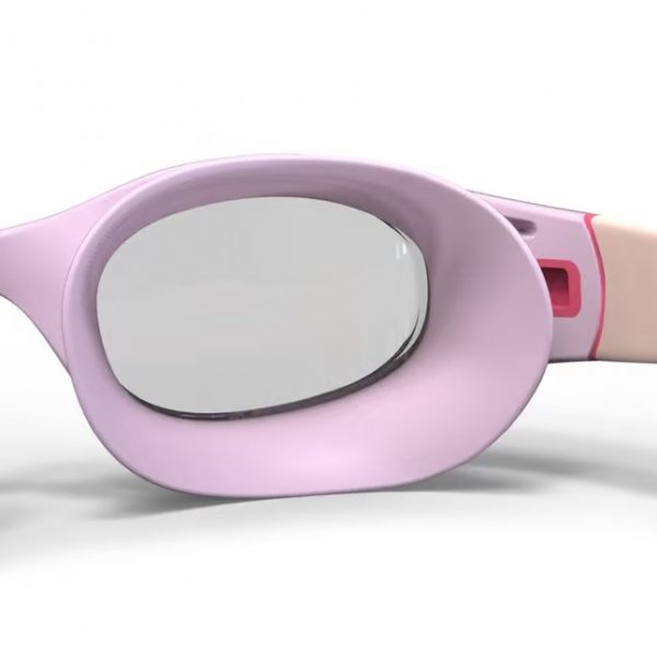 عینک شنا بچه گانه Nabaiji مدل Soft 100 - KidsClear Smoked - Mauve / Coral Pink