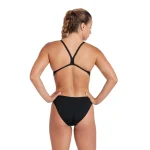 مایو زنانه Arena مدل WOMEN'S ARENA TEAM SWIMSUIT CHALLENGE SOLID BLACK - WHITE