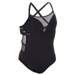 مایو زنانه Olaian مدل Women's 1-piece surf swimsuit with adjustable double flat ELISE BLACK