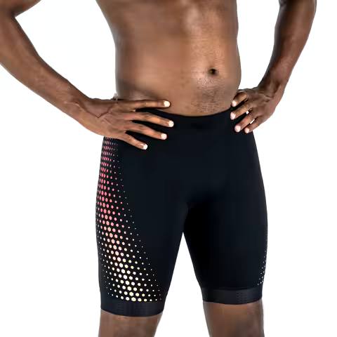 جمر مردانه Nabaiji مدل Swimming jammer Fiti black red mesh