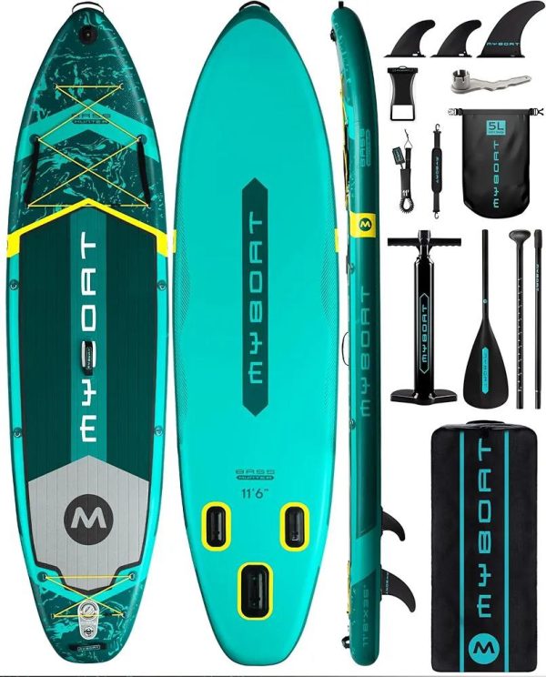 پدل برد بادی MY BOAT مدل MY BOAT BASS HANTER BLUE GREEN 2024 (NEW)