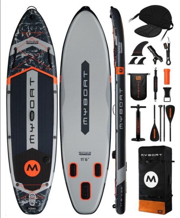 پدل برد MY BOAT BASS HANTER GREY PRO مدل 2024