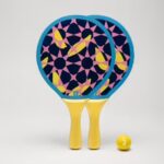 ست راکت تنیس ساحلی SANDEVER مدل WOODY RACKET - BLUE