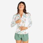 راشگارد زنانه OLAIAN مدل T-SHIRT - WHITE - FLORAL PATTERN - 500