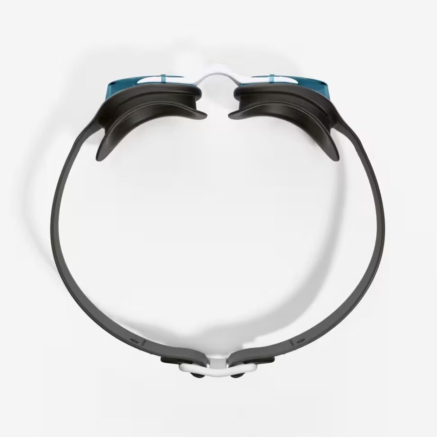 عینک شنا NABAIJI مدل BLACK/WHITE - BLUE LENSES - XBASE