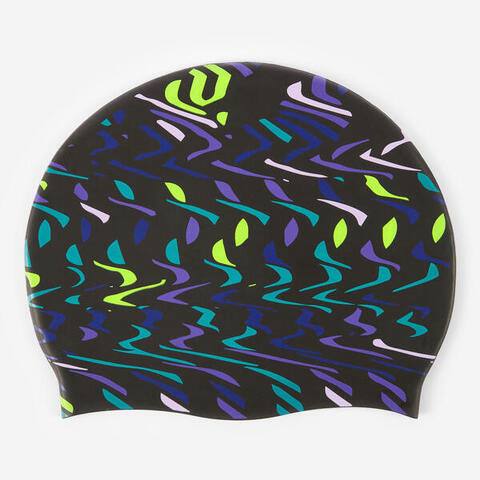 کلاه شنا NABAIJI (DECATHLON) مدل SILICONE CAP TRAI BLACK YELLOW