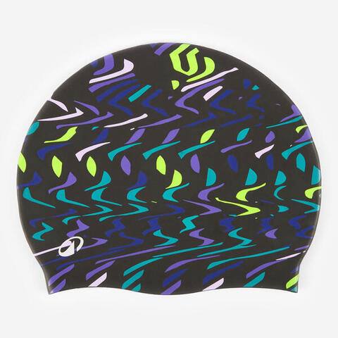 کلاه شنا NABAIJI (DECATHLON) مدل SILICONE CAP TRAI BLACK YELLOW