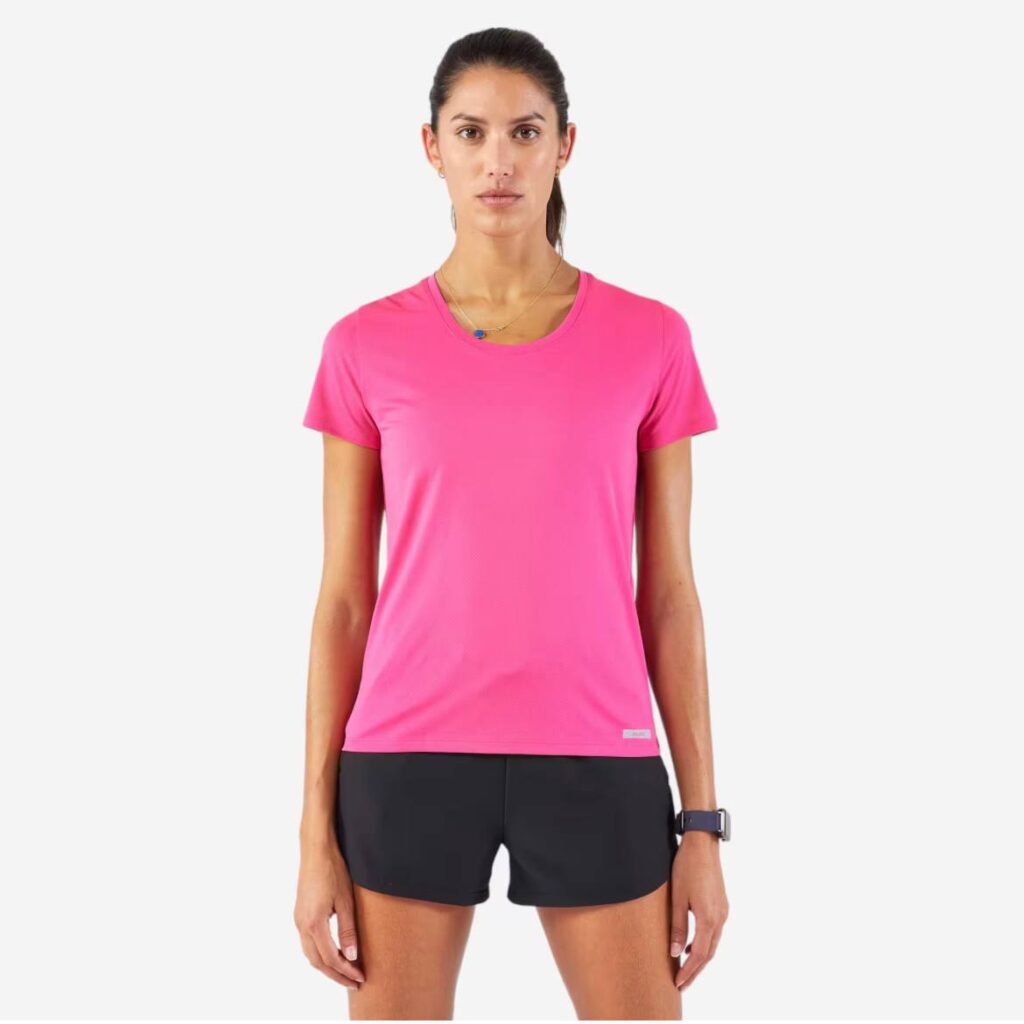 تیشرت ورزشی و رانینگ DECATHLON مدل Women's T-Shirt - Running - Pink - Run 100