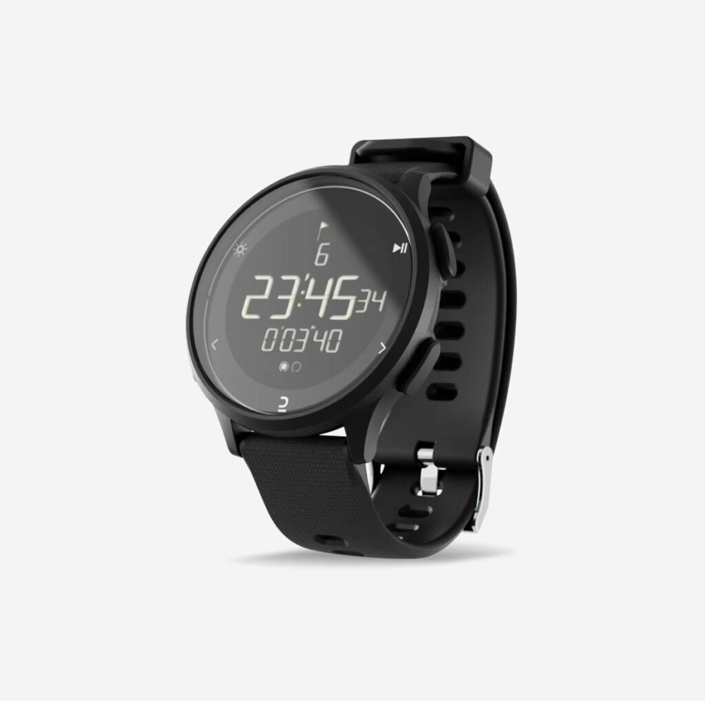 ساعت شنا و رانینگ DECATHLON مدل Running Watch with Stopwatch - Khaki - W500M